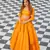 Yellow printed brocade stitched lehenga