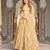 Beige printed brocade stitched lehenga