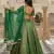 Green printed brocade stitched lehenga