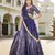 Blue printed brocade stitched lehenga