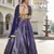 Blue printed brocade stitched lehenga