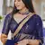 Blue printed brocade stitched lehenga