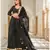 Black embroidered cotton silk stitched lehenga