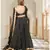 Black embroidered cotton silk stitched lehenga