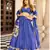 Blue embroidered cotton silk stitched lehenga