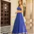 Blue embroidered cotton silk stitched lehenga