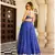 Blue embroidered cotton silk stitched lehenga