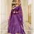 Purple embroidered cotton silk stitched lehenga