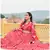 Red printed cotton stitched lehenga