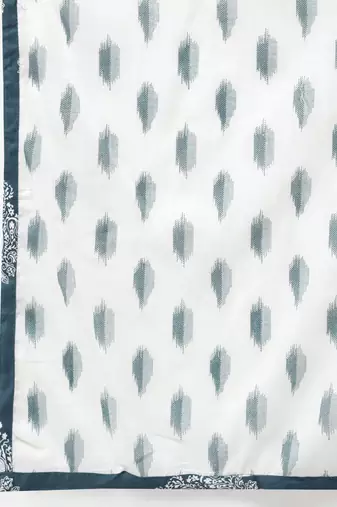 Dark-green printed rayon kurta-suits