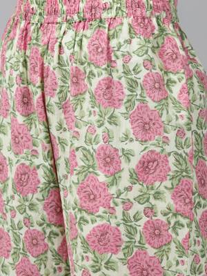 Pink printed cotton kurta-suits 4