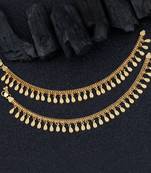 SILVER SHINE Gold plated Traditional  Designer Payal  Anklet for Women And Girl