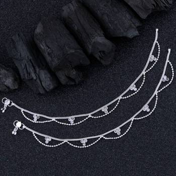 SILVER SHINE Exclusive Silver Plated Payal  Anklet for Women And Girl 1