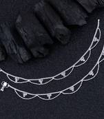 SILVER SHINE Exclusive Silver Plated Payal  Anklet for Women And Girl