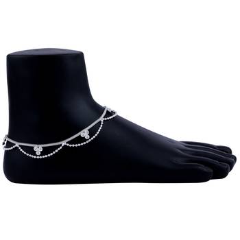SILVER SHINE Exclusive Silver Plated Payal  Anklet for Women And Girl 2