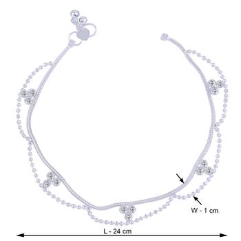 SILVER SHINE Exclusive Silver Plated Payal  Anklet for Women And Girl 3