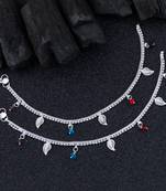 SILVER SHINE Silver Plated Elegant  Designe  Payal  Anklet for Women And Girl