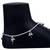 Silver Shine Silver Plated  Chain Designe Plain Ghungroo Payal Anklet For Women Gilrs