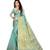 aqua blue Kanjeevaram Silk  saree with blouse piece