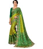 Embroidered Bandhani Moss Chiffon Sareebandhani-sarees-bandhej