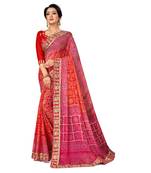 Embroidered Bandhani Moss Chiffon Sareebandhani-sarees-bandhej