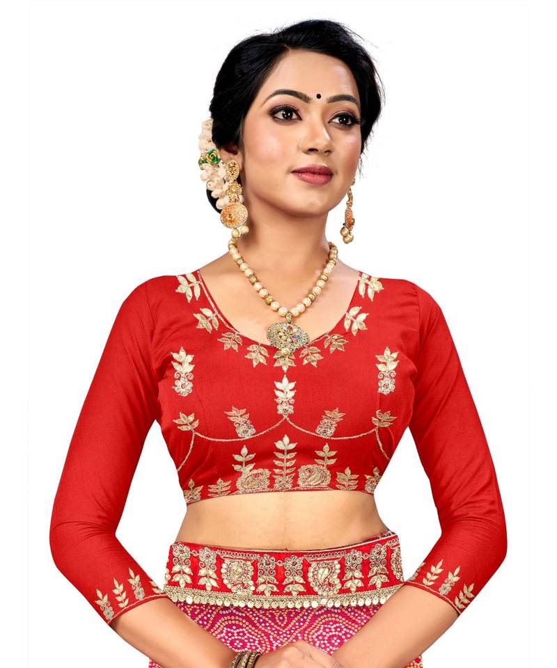 Embroidered Bandhani Moss Chiffon Sareebandhani-sarees-bandhej