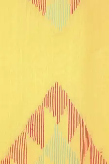 PinkLoom Women's yellow hand woven cotton silk sarees With Blouse