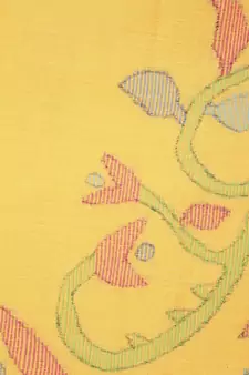 PinkLoom Women's yellow hand woven cotton sarees With Blouse