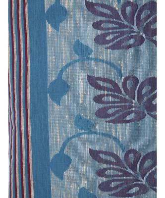 PinkLoom Women's maroon hand woven cotton silk sarees With Blouse 4