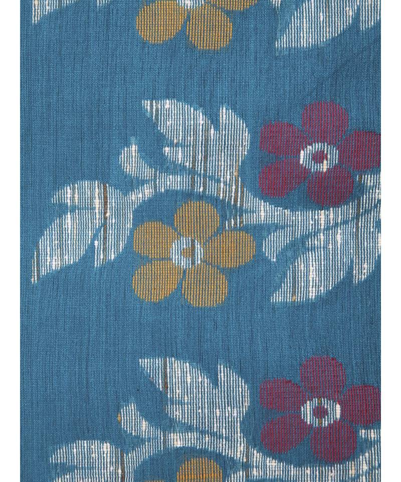 PinkLoom Women's multicolor hand woven cotton silk sarees With Blouse