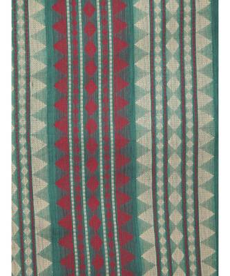 PinkLoom Women's red hand woven cotton silk sarees With Blouse 4