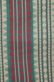 PinkLoom Women's red hand woven cotton silk sarees With Blouse