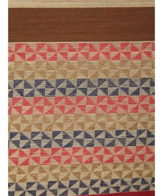 PinkLoom Women's multicolor hand woven cotton silk sarees With Blouse 4