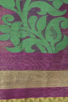 PinkLoom Women's multicolor hand woven cotton silk sarees With Blouse