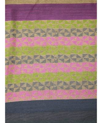 PinkLoom Women's multicolor hand woven cotton silk sarees With Blouse 4
