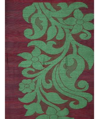 PinkLoom Women's multicolor hand woven cotton silk sarees With Blouse 4