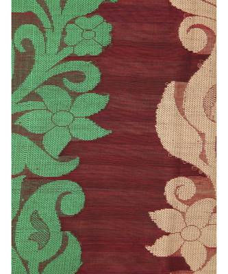 PinkLoom Women's multicolor hand woven cotton silk sarees With Blouse 4