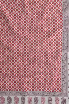 Rajasthani Traditional Jaipuri Pure Cotton King Size Double Bedsheet With 2 Pillow Covers Sets