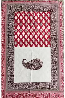 Rajasthani Traditional Jaipuri Pure Cotton King Size Double Bedsheet With 2 Pillow Covers Sets