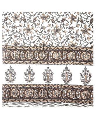 Rajasthani Traditional Jaipuri Pure Cotton King Size Double Bedsheet With 2 Pillow Covers Sets 4