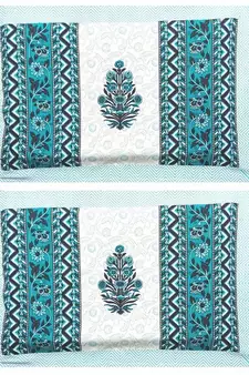 Rajasthani Traditional Jaipuri Pure Cotton King Size Double Bedsheet With 2 Pillow Covers Sets