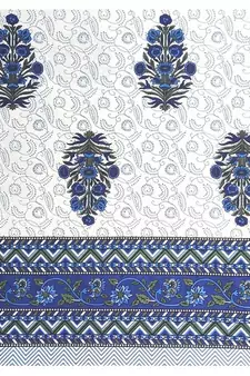Rajasthani Traditional Jaipuri Pure Cotton King Size Double Bedsheet With 2 Pillow Covers Sets