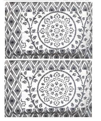 Rajasthani Traditional Jaipuri Pure Cotton King Size Double Bedsheet With 2 Pillow Covers Sets 3