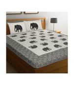 Rajasthani Traditional Jaipuri Pure Cotton King Size Double Bedsheet With 2 Pillow Covers Sets