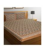 Rajasthani Traditional Jaipuri Pure Cotton King Size Double Bedsheet With 2 Pillow Covers Sets
