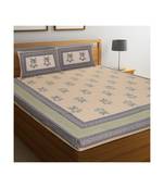 Rajasthani Traditional Jaipuri Pure Cotton King Size Double Bedsheet With 2 Pillow Covers Sets