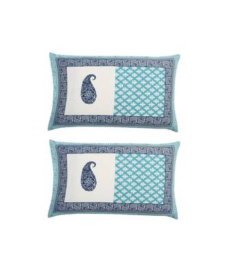 Rajasthani Traditional Jaipuri Pure Cotton King Size Double Bedsheet With 2 Pillow Covers Sets 2