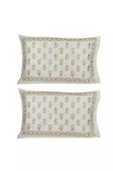 Rajasthani Traditional Jaipuri Pure Cotton King Size Double Bedsheet With 2 Pillow Covers Sets