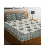 Rajasthani Traditional Jaipuri Pure Cotton King Size Double Bedsheet With 2 Pillow Covers Sets