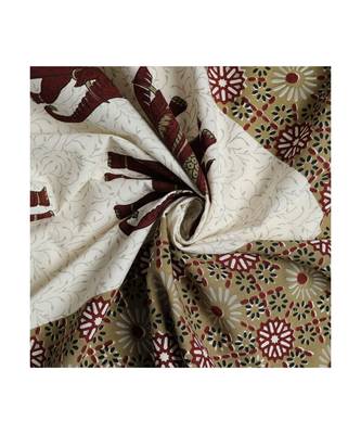 Rajasthani Traditional Jaipuri Pure Cotton King Size Double Bedsheet With 2 Pillow Covers Sets 2